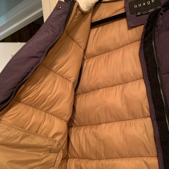 NUAGE Purple Hooded long ( to knees)Puffer Vest - Picture 10 of 10